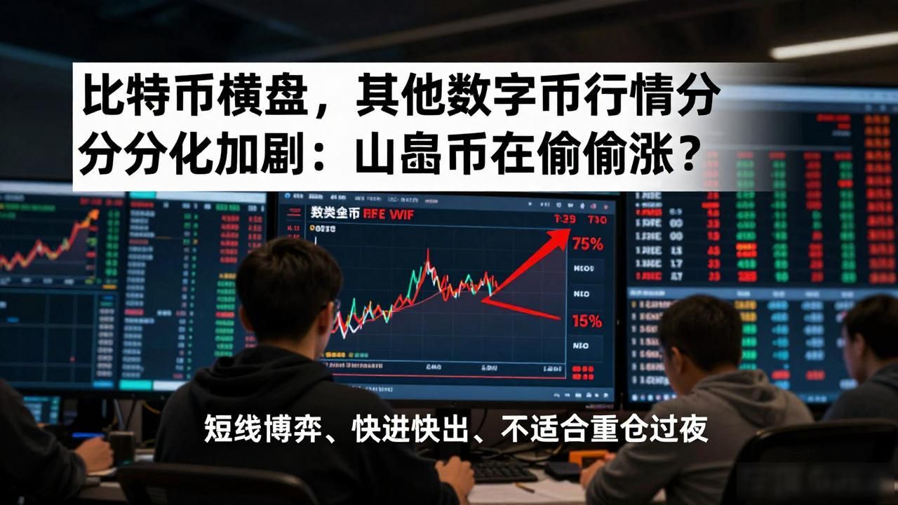 比特币横盘，其他数字货币行情分化加剧：山寨币谁在偷偷涨？