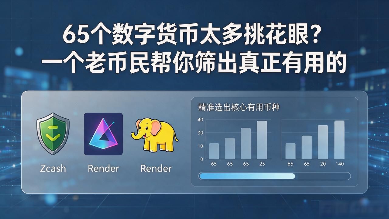 65个数字货币太多挑花眼？一个老币民帮你筛出真正有用的
