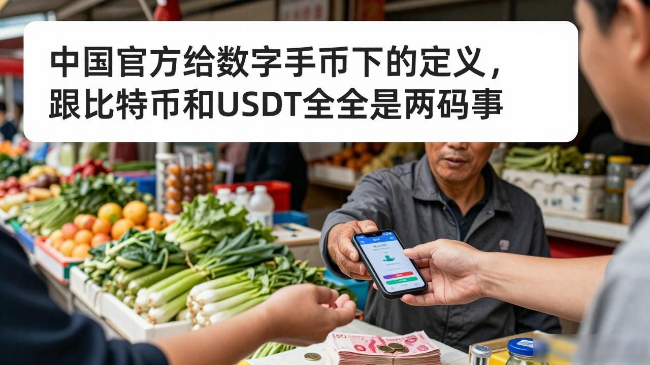 中国官方给数字货币下的定义，跟比特币和USDT完全是两码事