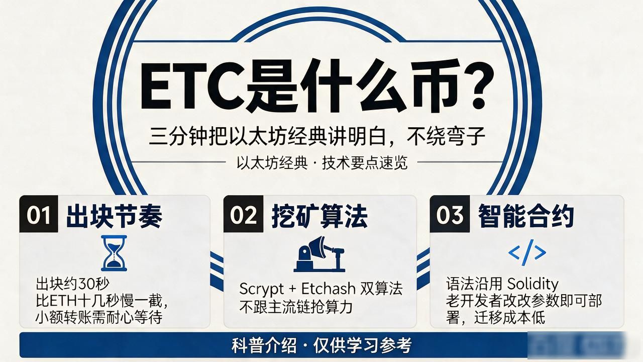 ETC是什么币？三分钟把以太坊经典讲明白，不绕弯子