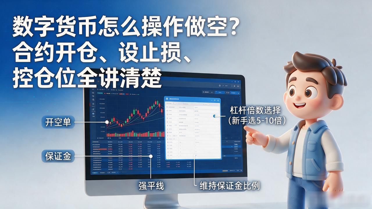 数字货币怎么操作做空？合约开仓、设止损、控仓位全讲清楚