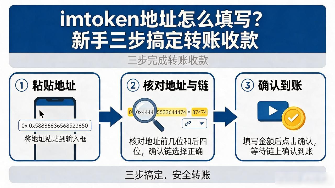 imtoken地址怎么填写？新手三步搞定转账收款